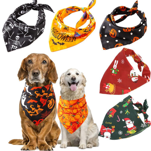 Christmas Pet Dog Bandana Small Large Dog Bibs