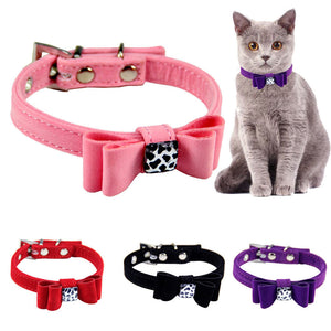 SUPREPET Leopard Print Diamond Rhinestone Cat Collar