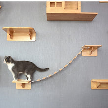 Load image into Gallery viewer, Multiple-Level Cat Climber Wooden Wall-Mounted Cat Tree Cat jumping Climbing Activity Center platform Pet Creative Toys CW108