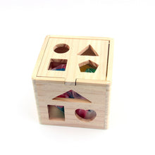 Load image into Gallery viewer, Interesting bird toys parrot building blocks wooden thirteen hole intelligence box shape