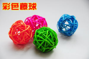 Free shipping 10pcs/lot Color cane The parrot chew toy ball Pet birds feet toys 3cm/5cm