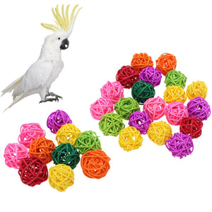 10pcs/20pcs Parrot Rattan Ball Toys Bird