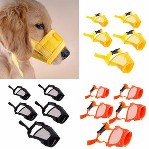 Pet Dog Adjustable Mask No Barking Mesh Mouth Muzzle