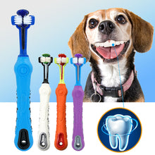 Load image into Gallery viewer, Dog Toothbrush Soft Pet Cat Toothbrush withThree Sided