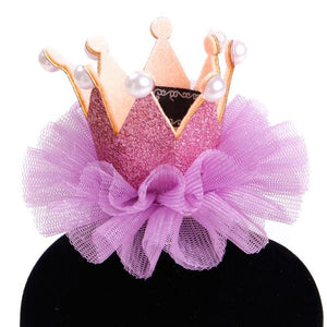 1 Pc Cat Dog Pet Hat Crown Lace Headgear Hairpin Hair