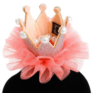 1 Pc Cat Dog Pet Hat Crown Lace Headgear Hairpin Hair