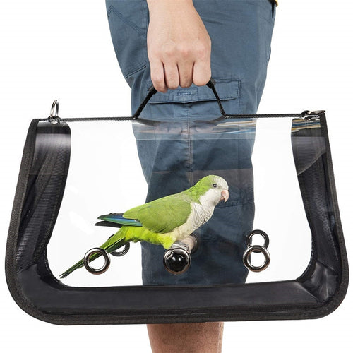 Outdoor Travel Transport Parrot Cage Bird Carriers Accessories PVC Transparent Breathable Parrot Handbag